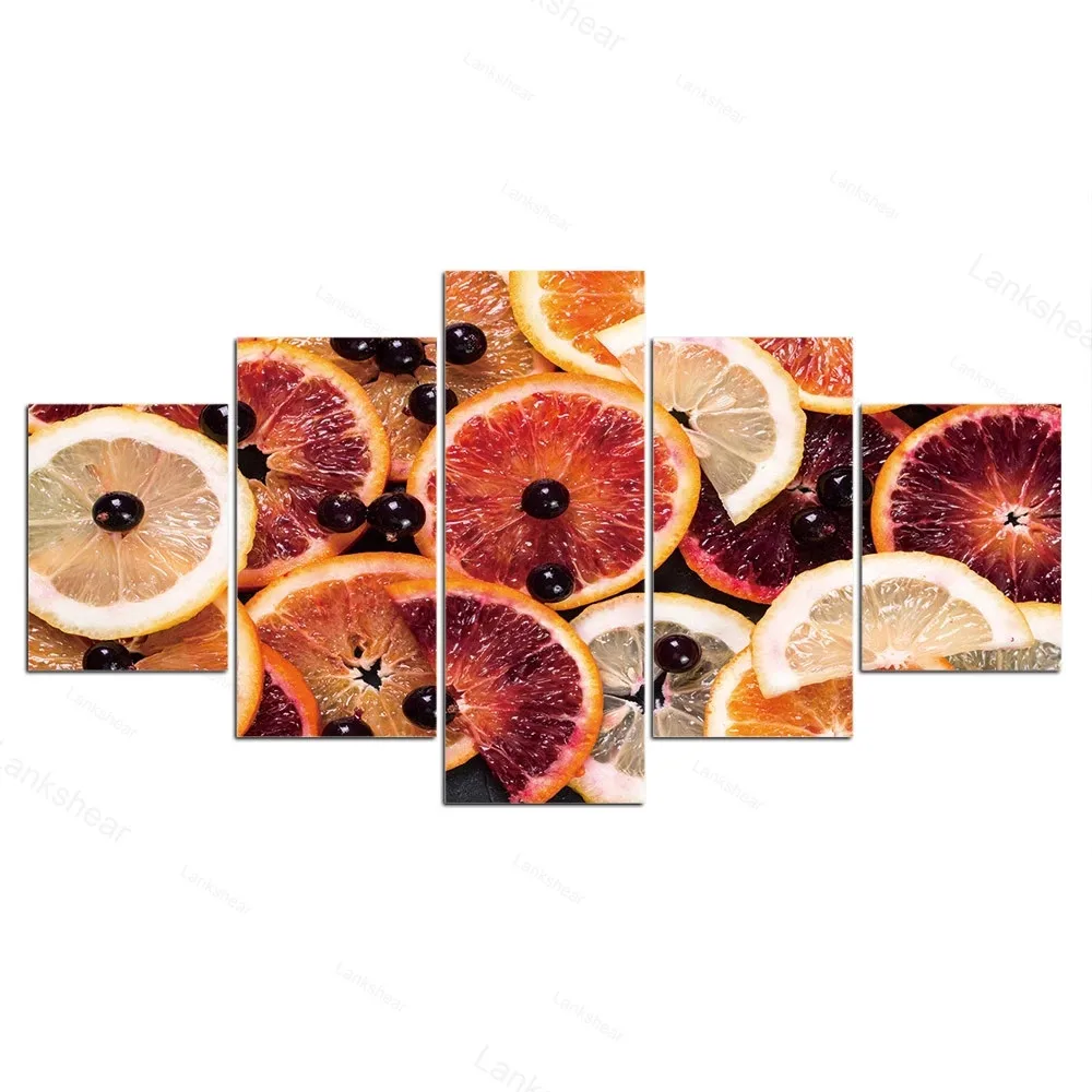 

Modular Canvas Painting Hd Prints 5 Panel Canvas Art Still Life Fruit Poster Wall Art Pictures Home Decor