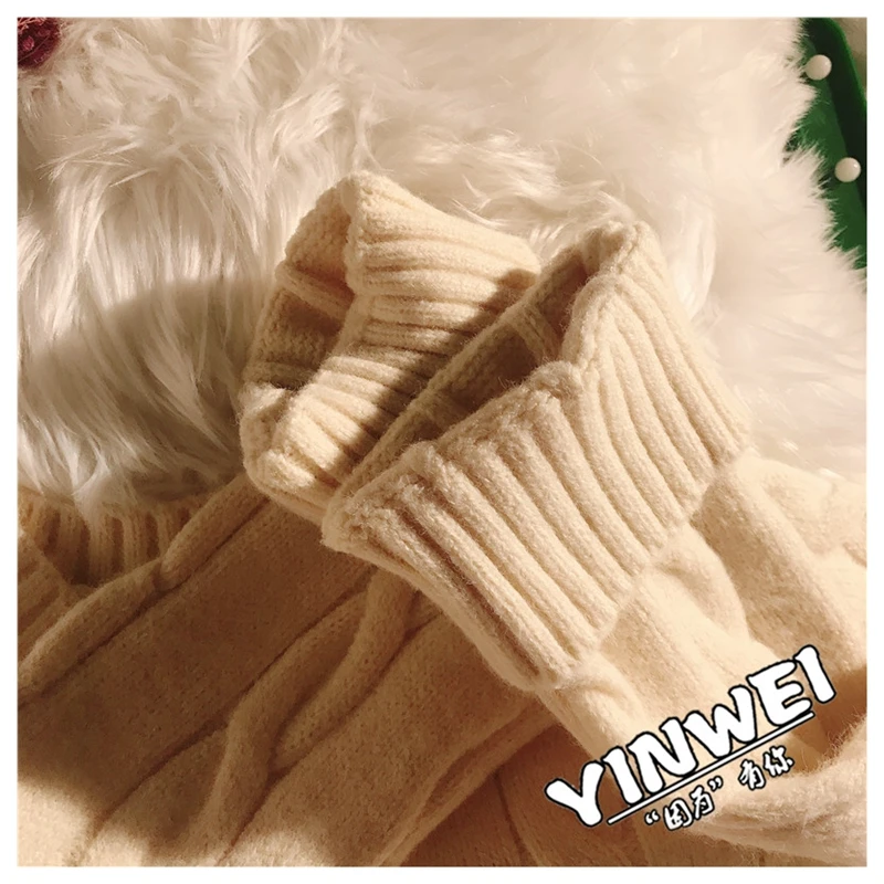 

Women's Twist Loose Knitted Pullover Sweater Short Top 2020 Autumn and Winter New All-Match Long Sleeves Pull Femme Solid Color