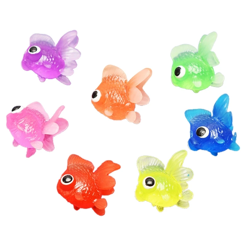 

7 Pcs TPR Goldfishes Models Epoxy Filling Material Crystal Ocean Resin Filler G5GC