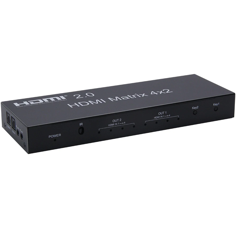 Матричный скалер HDMI 2 0 4 х2 с toslink аудио матрица в выхода 4K 60 Гц HDCP управлением EDID и IR