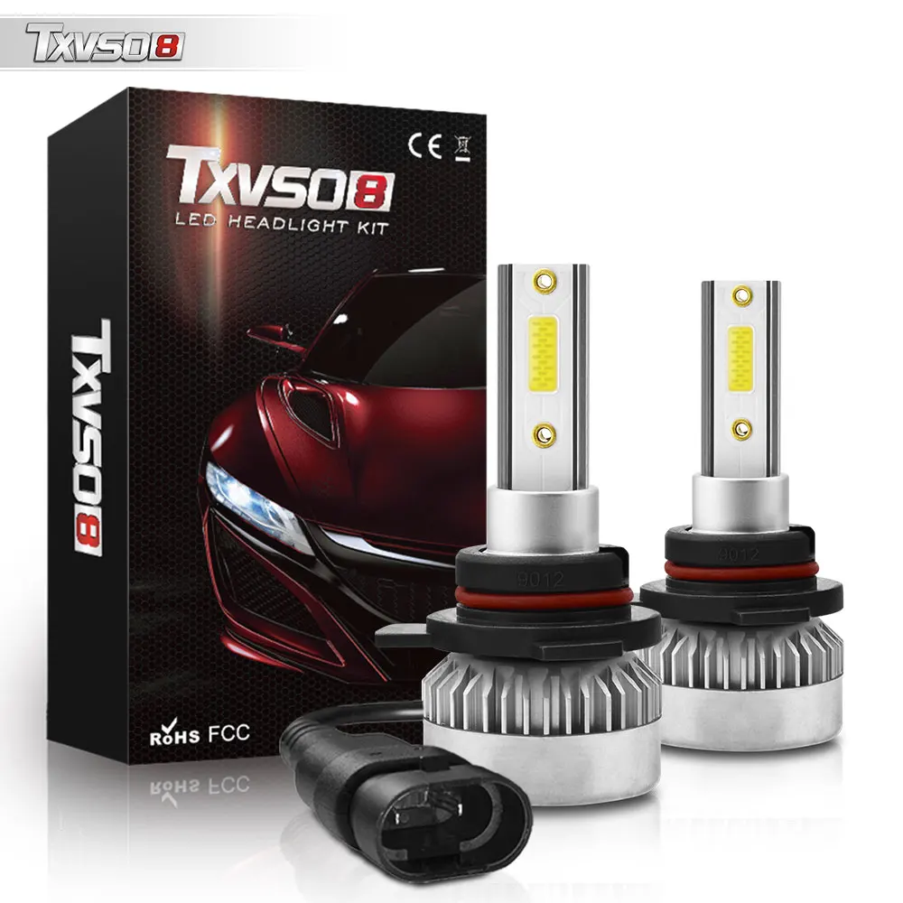 

TXVSO8 Mini 9012 HIR2 Fog Light 110W 20000LM Car Accessories Headlight Bulbs LED 6000K 12V 360 Degree COB Chips Auto Headlamps