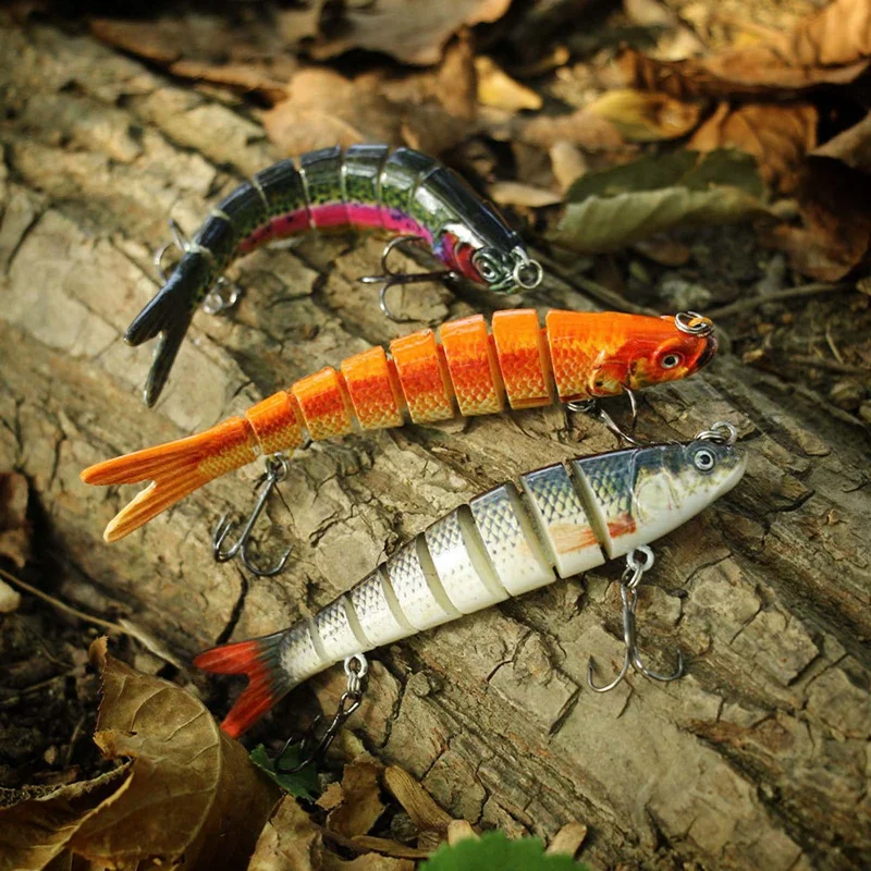 

10cm 11.4g Sinking Wobblers 8 Segments Fishing Lures Multi Jointed Swimbait Hard Bait Fishing Tackle For Bass Isca Crank Bait