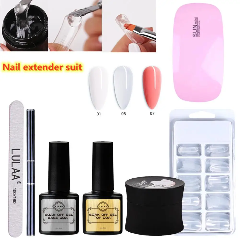 

Manicure Set Extended Gel Repair No paper holder Set Builder Gel Nail Art Kit Silk Nail Extension