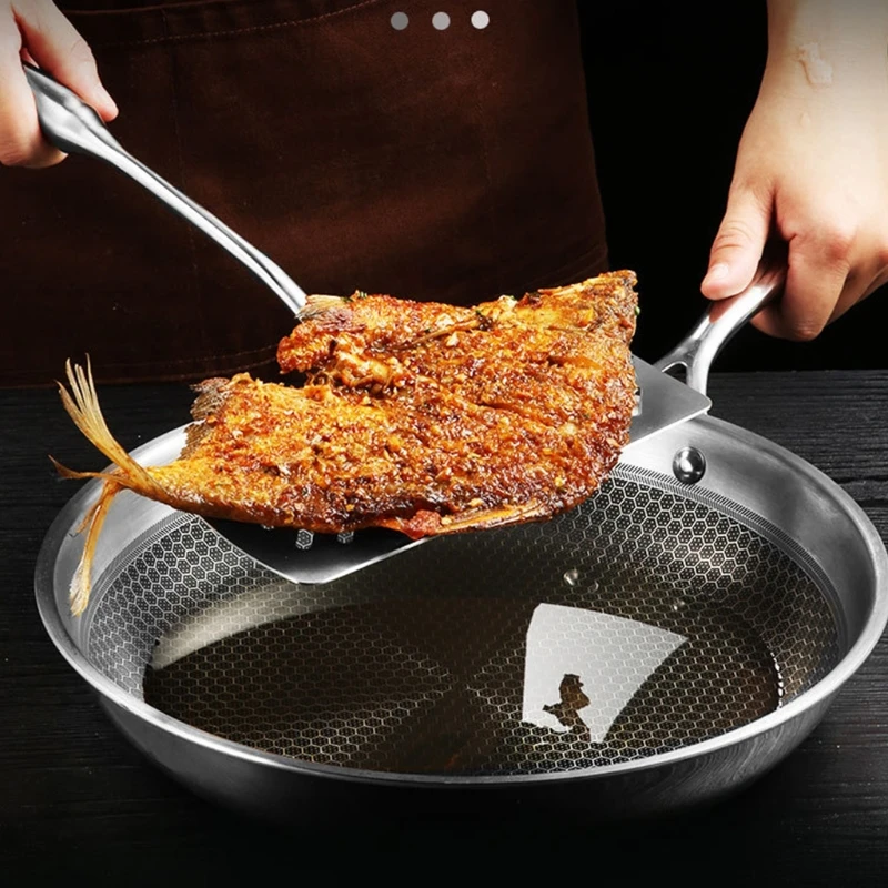 

Cooking Long Handle Barbecue Tong Fried Steak Shovel Fried Fish Shovel Thickened BBQ Bread Meat Clamp Kitchen Utensils