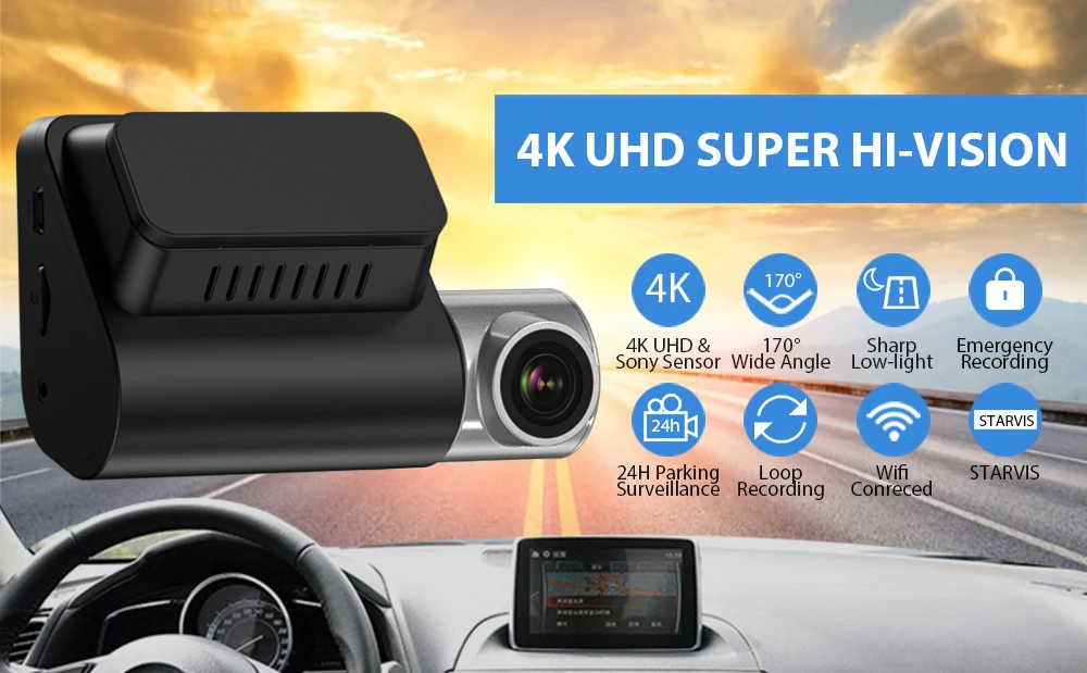 Taxi Video Recorder 4K Dash Camera Mini Car DVR Digital Audio лучшее качество изображения | Автомобили и