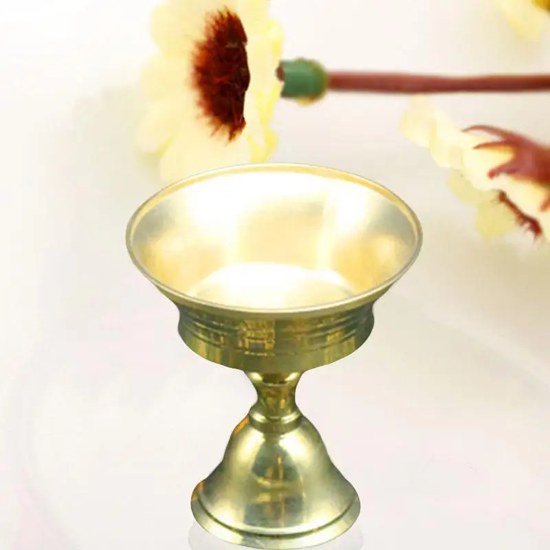 

Candle Holder Buddhism Pure Copper Stand Brass auspicious Wealth Gold Color