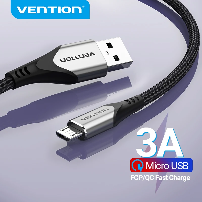 Vention Micro USB кабель 3A Быстрая зарядка для передачи данных Samsung Android Xiaomi LG планшет