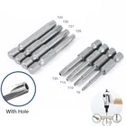 Набор Магнитных отверток Torx, 2 шт., 50 мм, сталь S2, 14 дюйма, 6,35 мм, шестигранный хвостовик, сверла для электрических отверток, быстрое отверстие