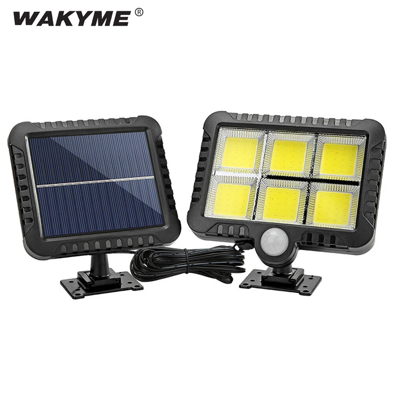 

WAKYME 120 LED Солнечный свет настенный светильник Открытый PIR датчик движения садовый свет водонепроницаемый Солнечный инфракрасный датчик ули...