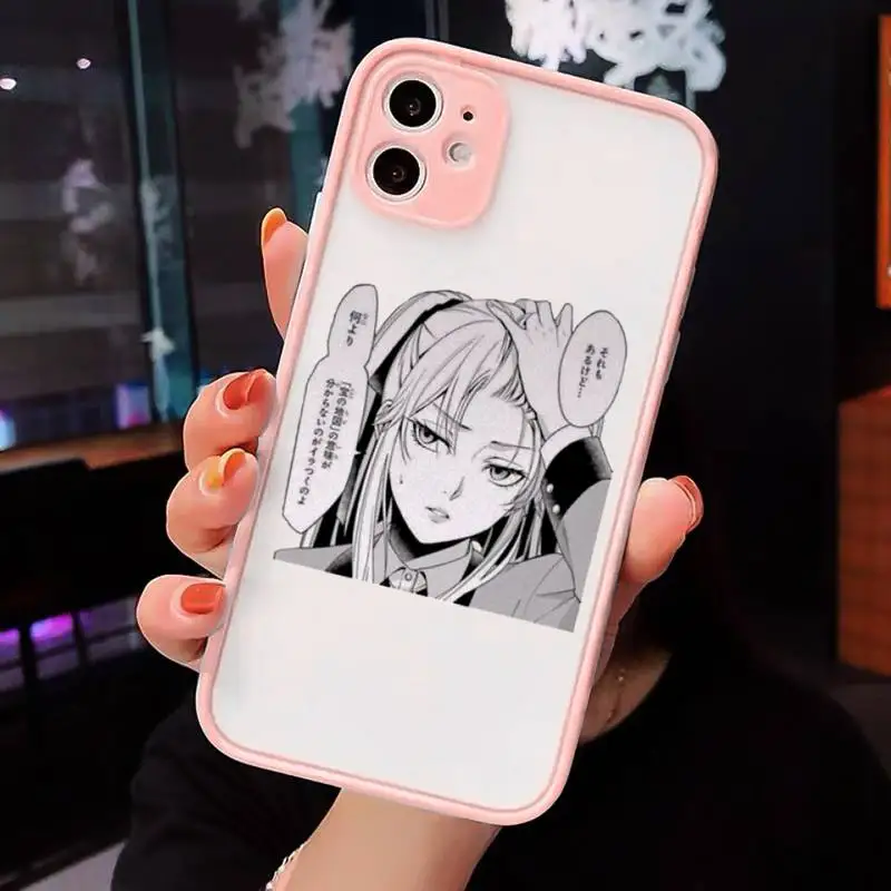 

Kakegurui Jabami Yumeko Phone Case For iPhone 12 11 Mini Pro XR XS Max 7 8 Plus X Matte transparent Pink Back Cover