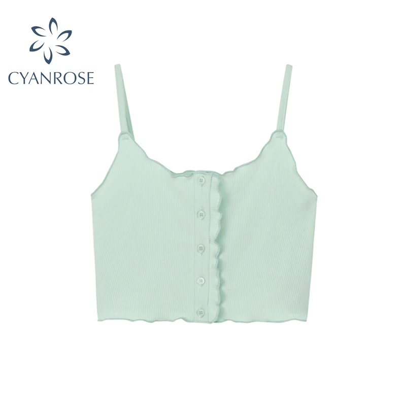 Женский хлопковый жилет на бретельках летняя мода 2021 милый плиссированный без