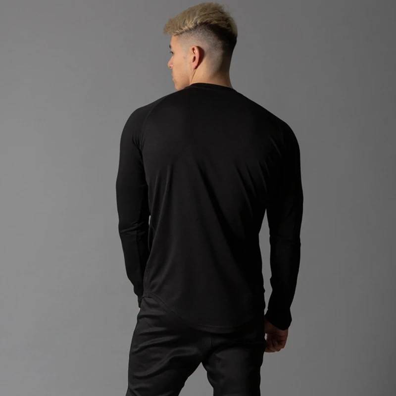 Футболка мужская компрессионная быстросохнущая с длинным рукавом Облегающая
