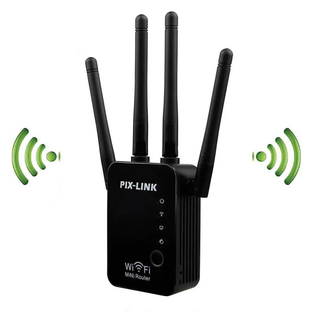 Беспроводной Wi Fi ретранслятор маршрутизатор 300 Мбит/с 2 4G 4 антенна расширитель