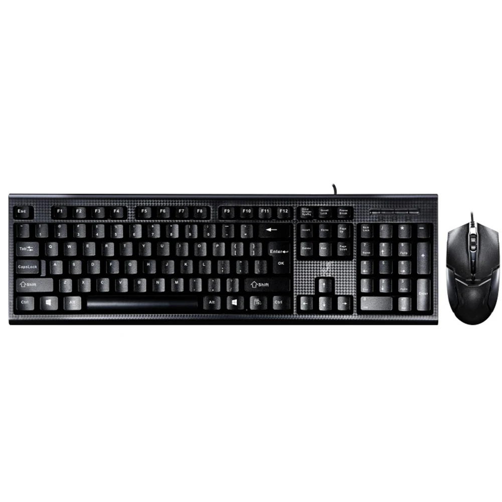

Keyboard Mouse Set Wired Universal for Home Office Computer Desktop PC SGA998