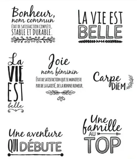 

French Clear Stamp for Scrapbooking Transparent Silicone Rubber DIY Photo Album Decor 0740