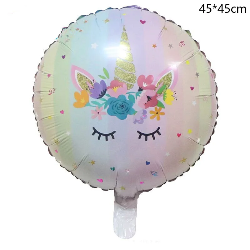 

5pcs/lot Rainbow Unicorn Cat Foil balloon Gradient color Number ballon Birthday Wedding Party Decoration supplies Baby Shower