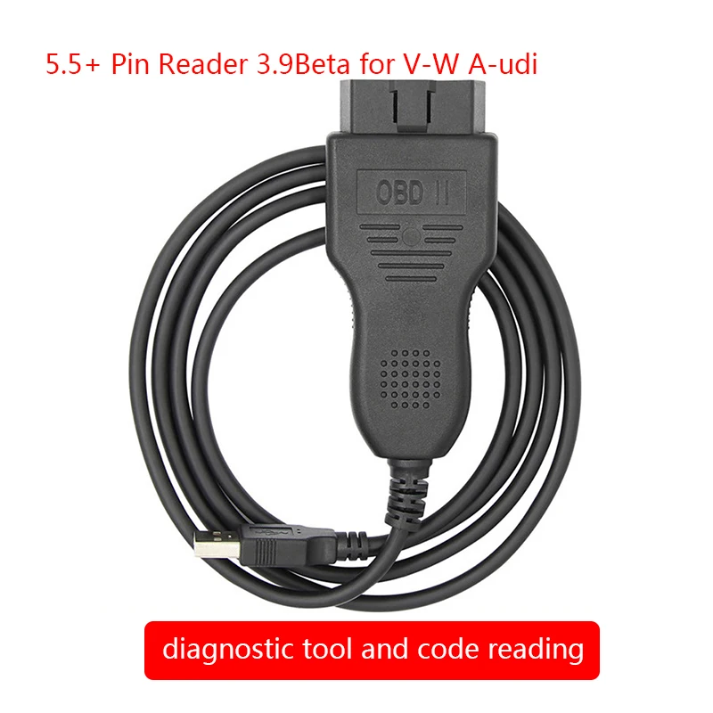 

V-AG 5.5+ Pin Reader 3.9Beta OBDII diagnostic tool for VW Audi A3 A8 security code reading and correction via OBDII