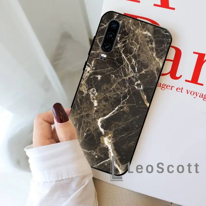 

Gold Marble Texture Granite Phone Case For Huawei honor Mate P 9 10 20 30 40 Pro 10i 7 8 a x Lite nova 5t