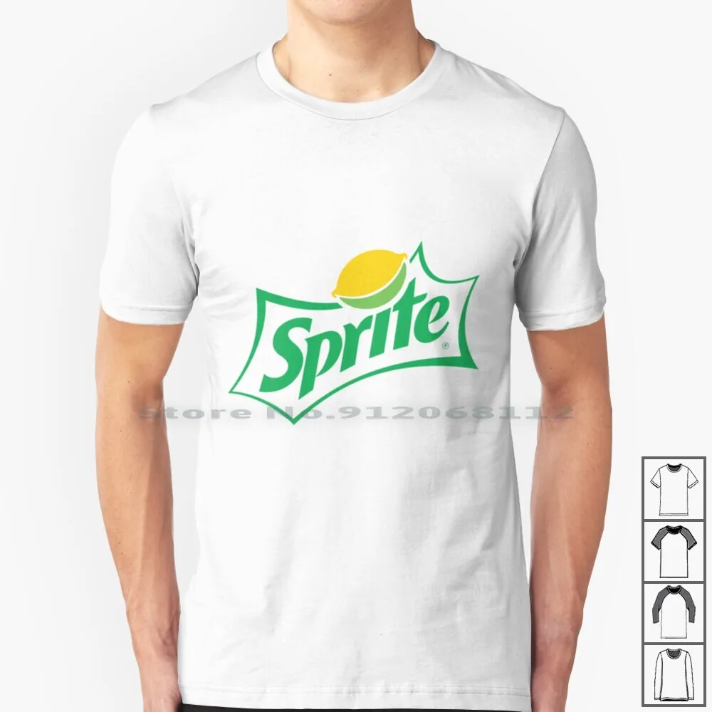 Оригинальная зеленая футболка с логотипом Sprite 100% хлопок зеленый логотип