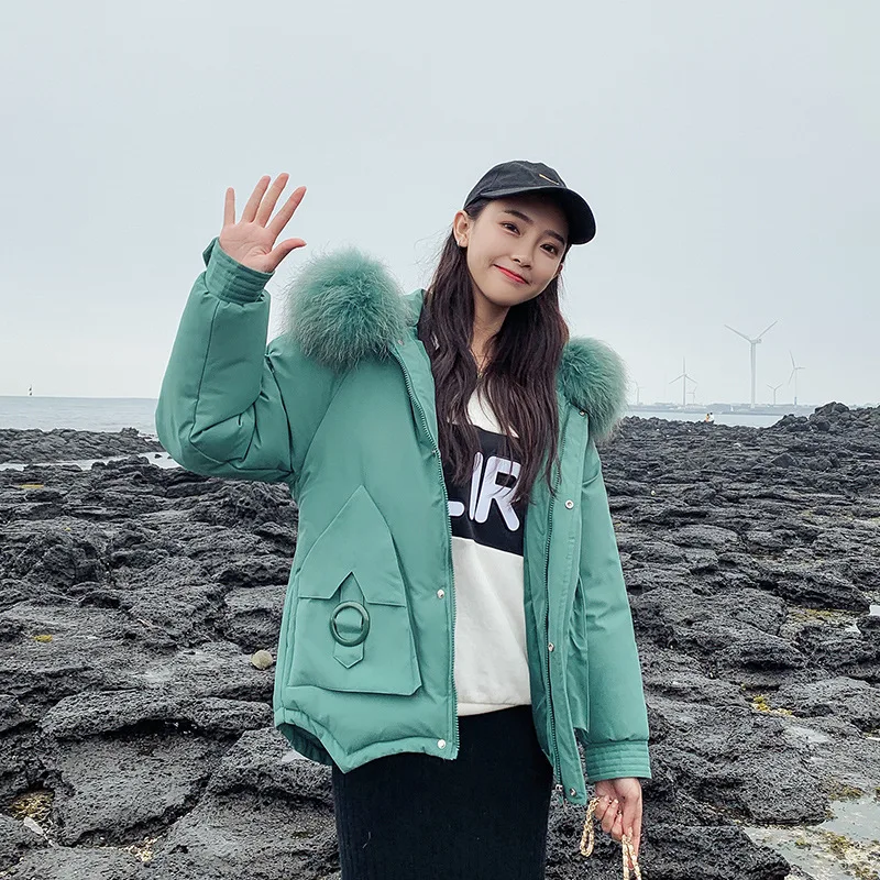 Новая модная женская Длинная зимняя куртка с хлопковой подкладкой теплая