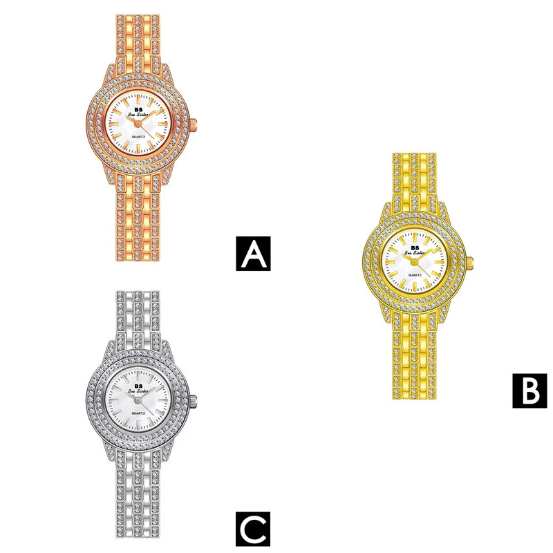 

Diamond Fashion Casual Women's Watches Alloy Band Quartz Wristwatches For Women Round Watch