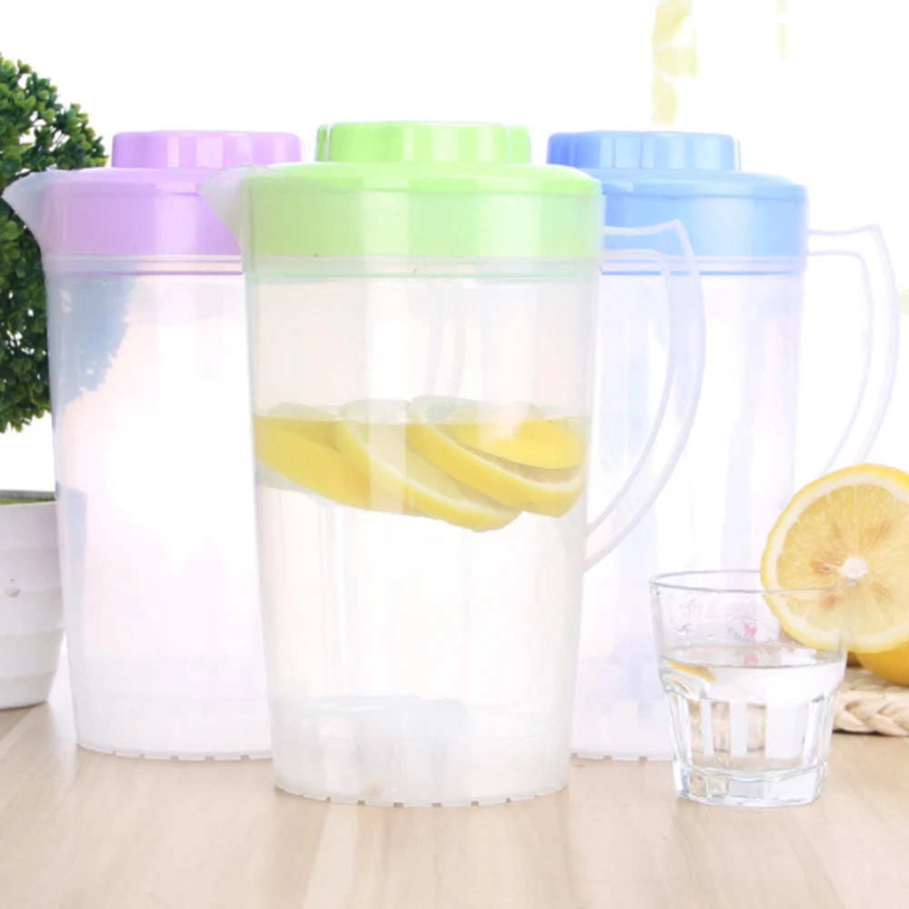 

2L Large Capacity Beverage Storage Container Heat Resistant Cold Water Jug Plastic Juice Pitcher Household Teapot Kettle