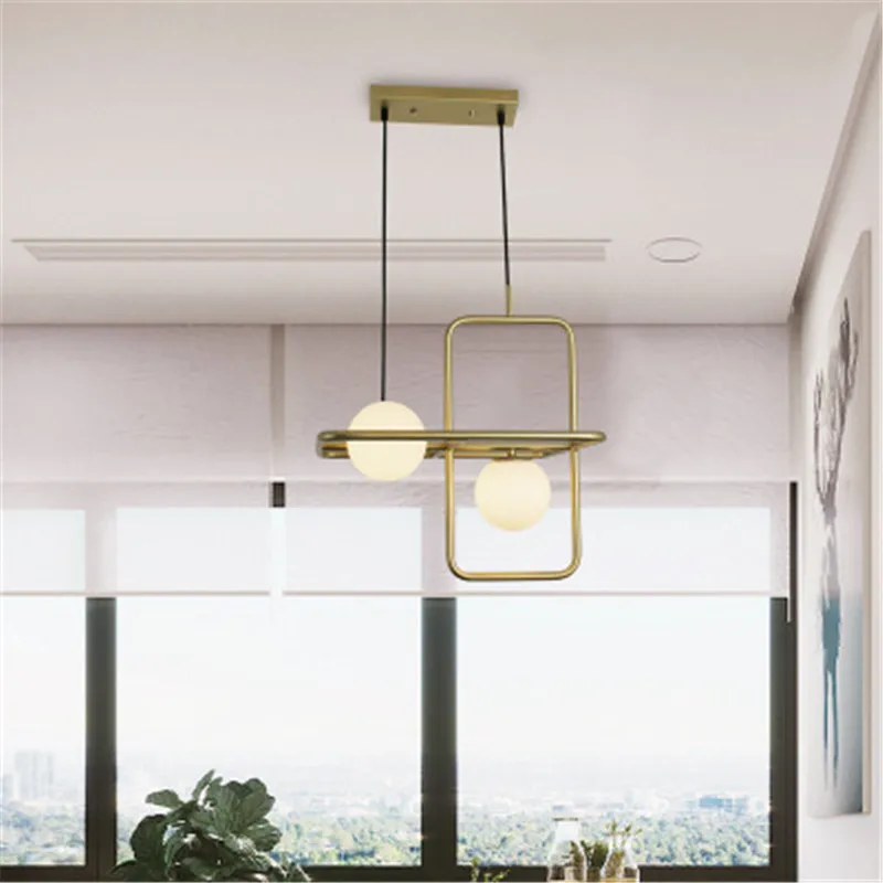 

Nordic Post-modern Living Room Chandelier Simple Modern Restaurant Lamp Light Luxury Shop Creative Ring Gold Shelf Lighting Iron