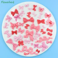 bowknot fondant silicone mold diy cake decorating tools baking chocolate mould clay epoxy mold resin molds