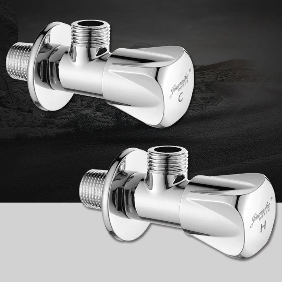 Латунный Угловой клапан для смесителя удлиняет утолщенный треугольный горячей и