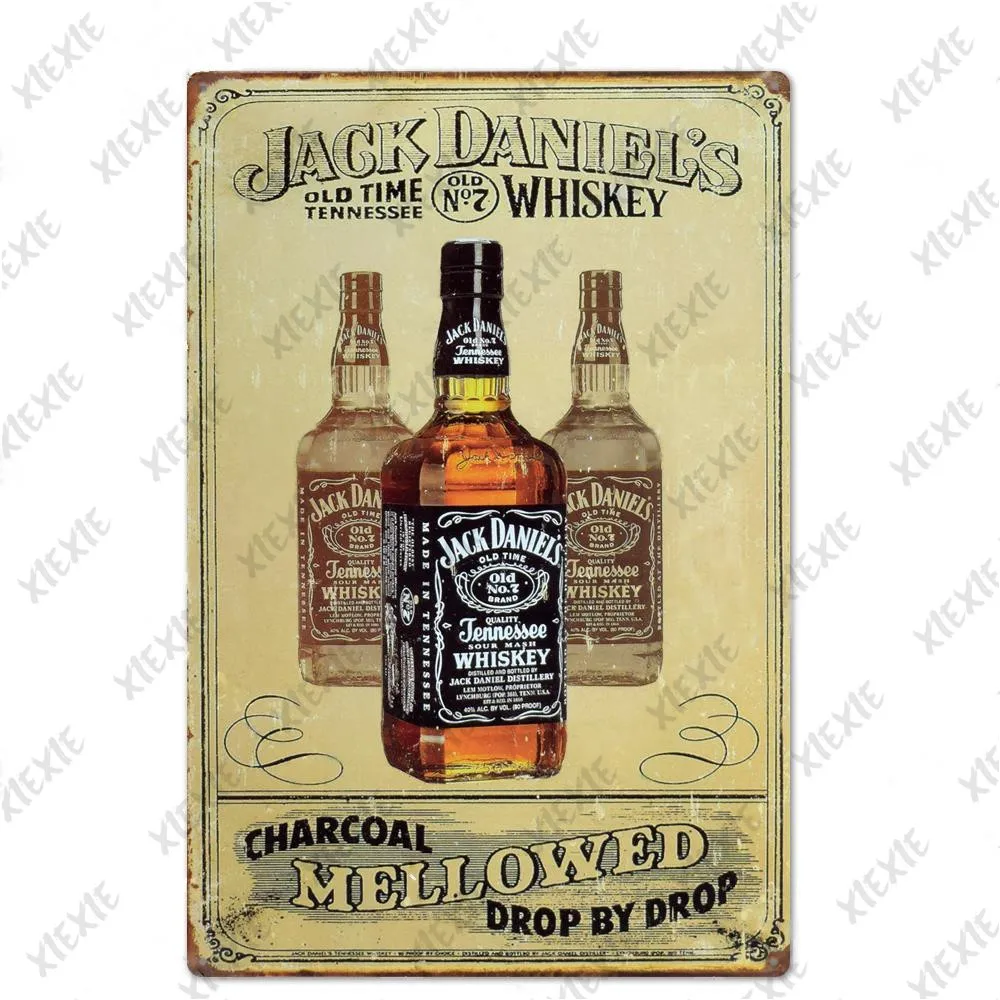 

Famous Whisky Poster Beer Tin Sign Plaque Plate Wall Decor Casino Decorative Plates Metal Pub Metal Vintage For Bar Pub Club