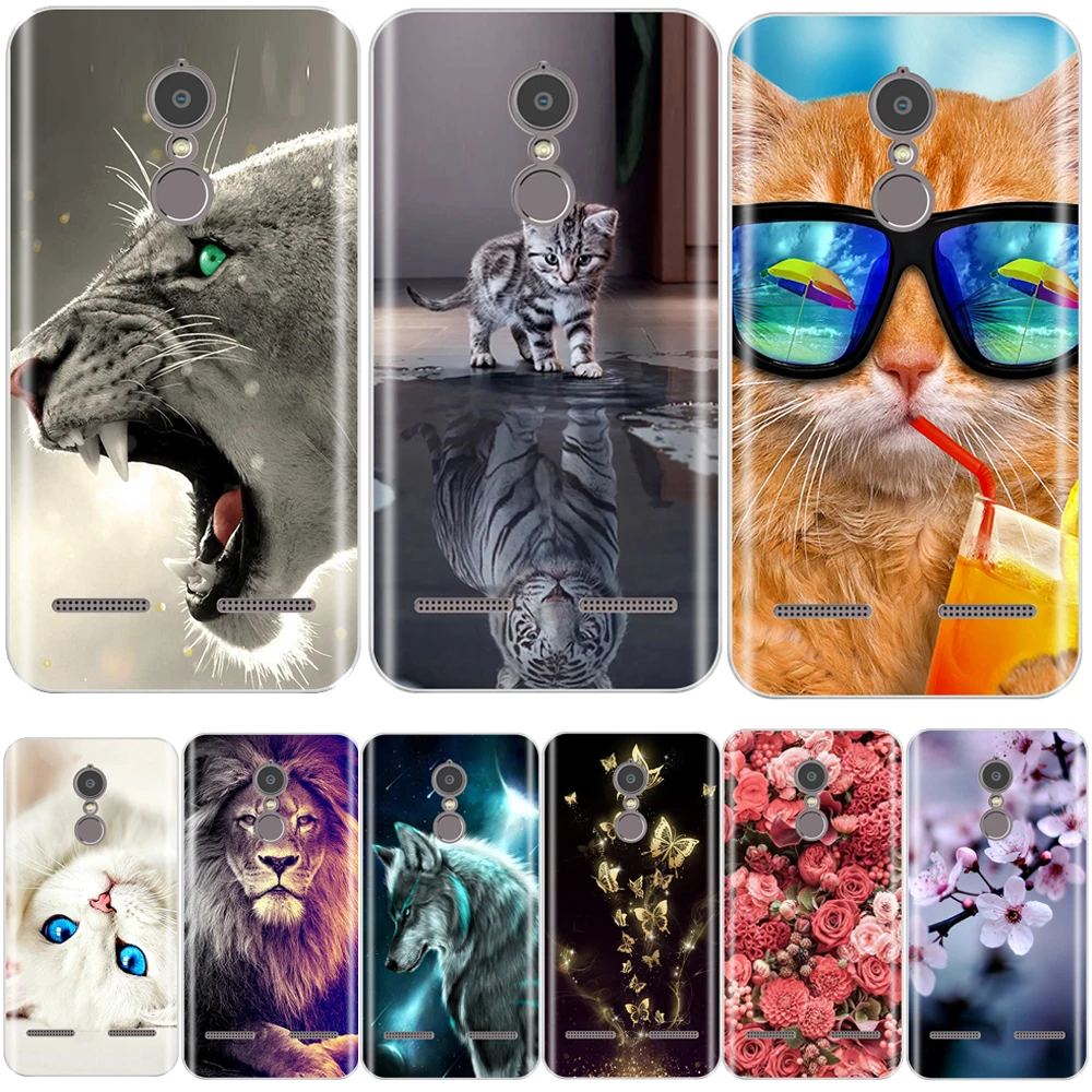 Чехол для Lenovo K6 Note Мягкий Силиконовый ТПУ модный мультяшный чехол накладка чехлы