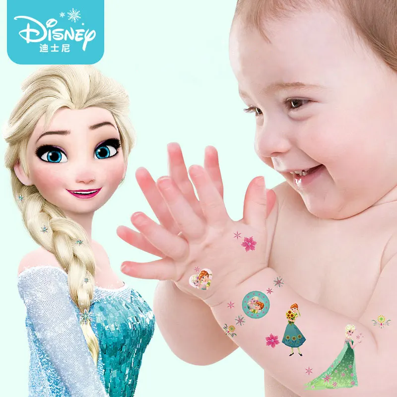 Disney Girls Cartoon Makeup Toys Tattoo Stickers For Girls Disney Princess Frozen Elsa Anna Sofia Princess Minnie Children Toys