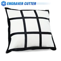 45 x 45 sublimation blanks pillowcase short plush photo panel pillow covers with black back 10pcs