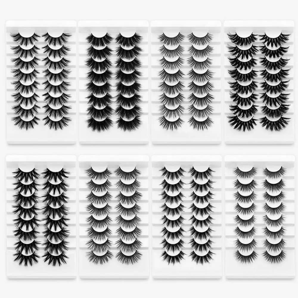 Ресницы 3D норковые SEXYSHEEP натуральные накладные огромный объем для макияжа