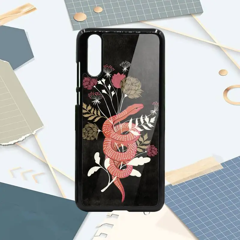 

Hand Snake aesthetics flower Phone Case PC For Samsung galaxy S note 8 9 20 10 e lite2019 plus pro ultra