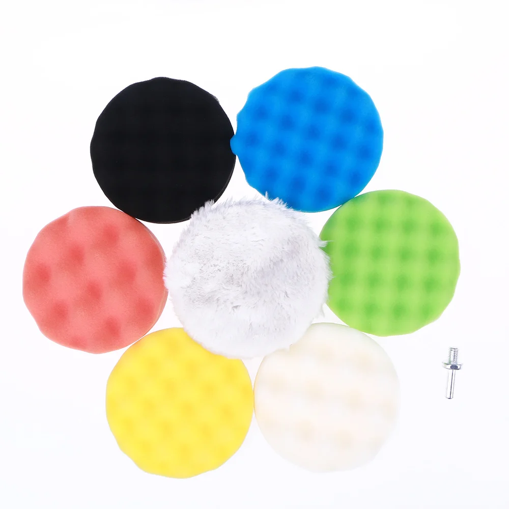 8 шт 5 дюймов губка для полировки Полировальная подложка самоклеящаяся диск из