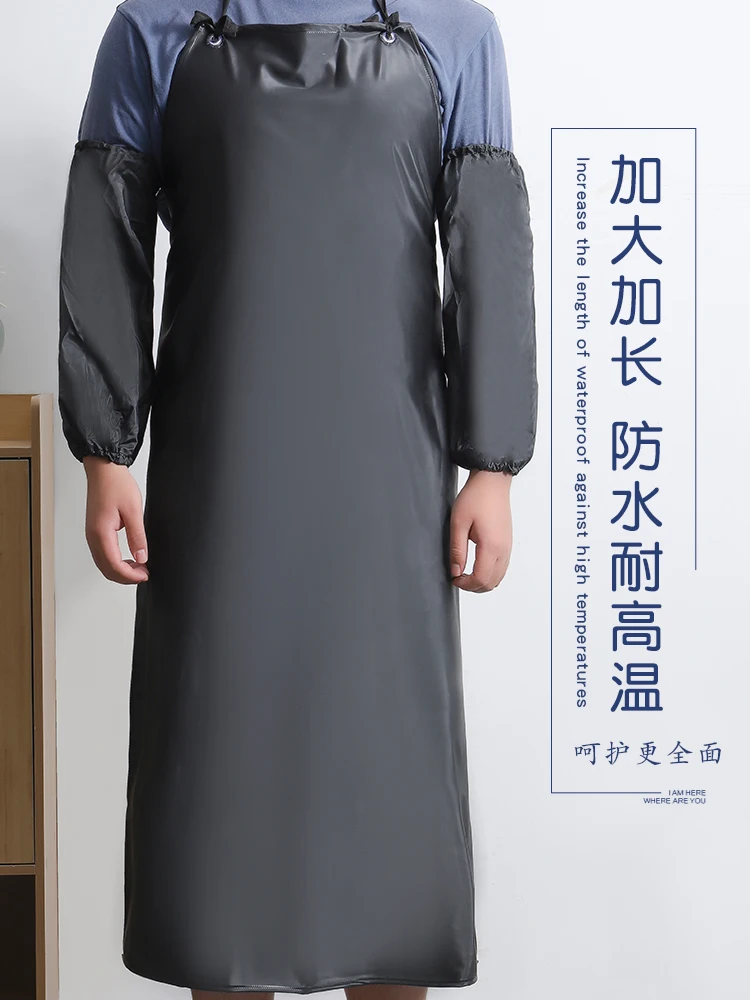 

Водонепроницаемый Фартук для дома и кухни, маслостойкий кулинарный костюм для взрослых с поясом на талии