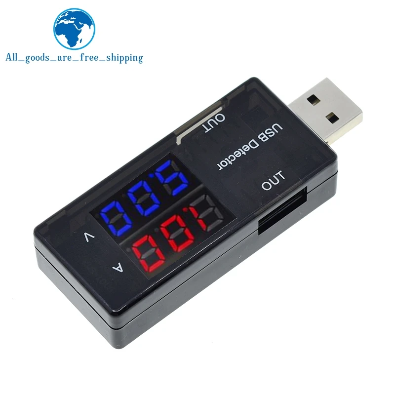 Красный + синий двойной USB-тестер напряжения тока зарядный детектор Тестер