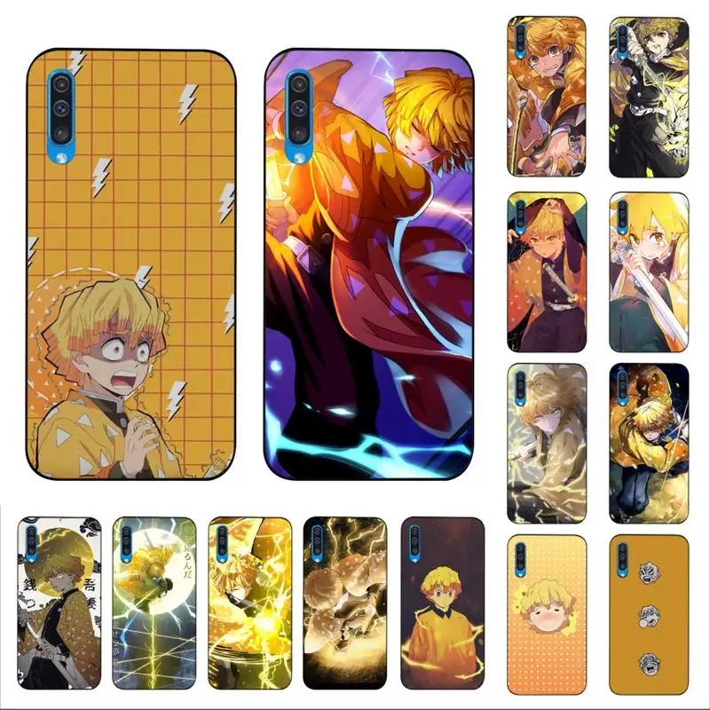 

FHNBLJ Demon Slayer Kimetsu No Yaiba Agatsuma Zenitsu Phone Case for Samsung A30s 51 5 71 70 40 10 20 s 31 A7 A8 2018