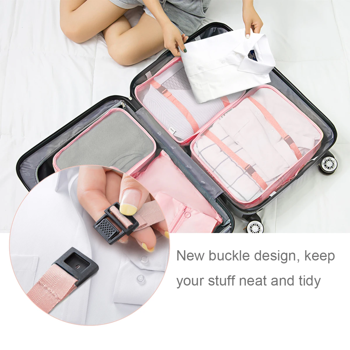 

7Pcs Portable Clothes Storage Bag Underwear Packing Travel Case Luggage Organizer Bag Clothes Pouch Suitcase Accessories