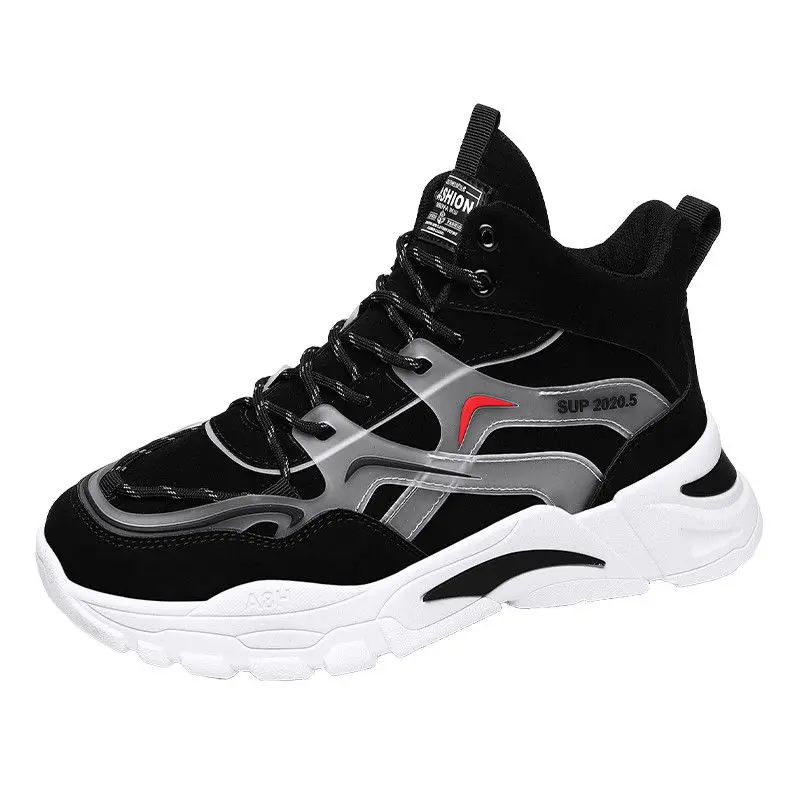 

2021 Fashion Men's shoes Spring New Arrival High Top Sports Shoes Leisure Fashion Running Shoes Boys' Skateboarding Shoes