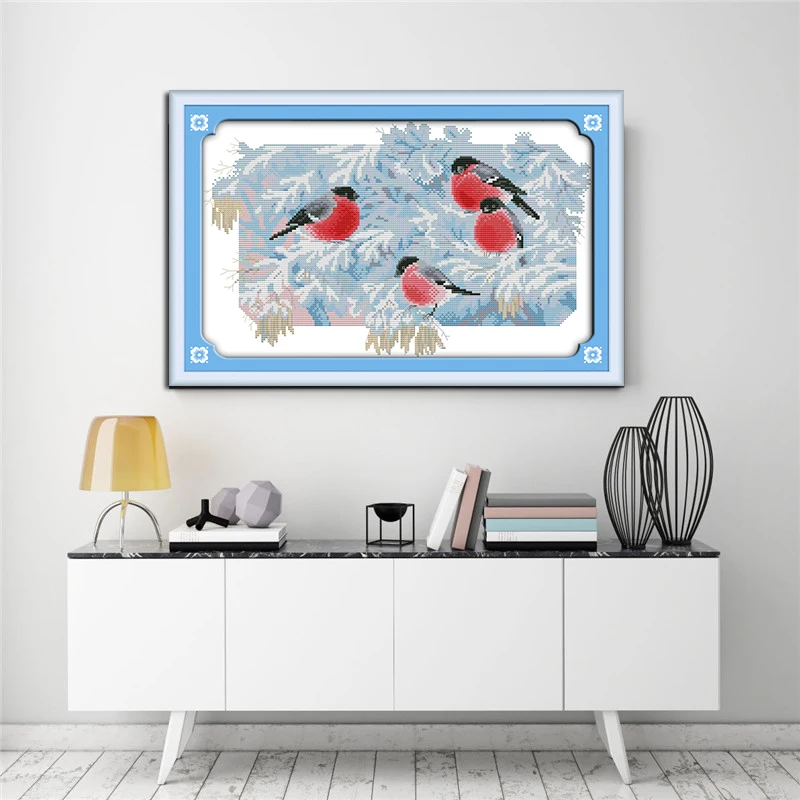 Китайские наборы для вышивки крестиком в холодное утро экологичный хлопок с