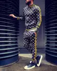 Мужской спортивный костюм ZPTZ3D, разноцветный клетчатый повседневный комплект с капюшоном на молнии, свитшот, одежда для мужчин, осень 2020