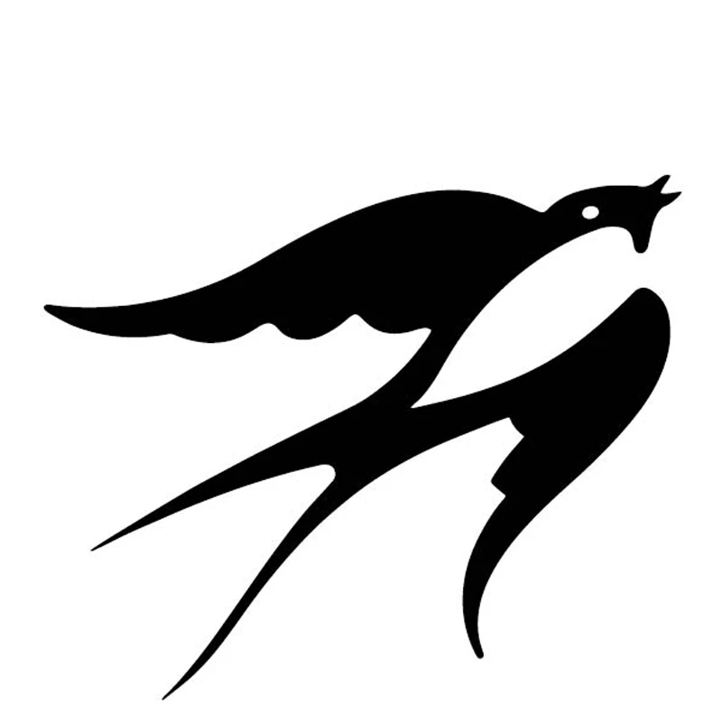 

Car Sticker Swallow Decorative Pattern PVC Waterproof and Sunscreen Decal Accessories Car Trunk Black/silver 15.6cm * 12.8cm