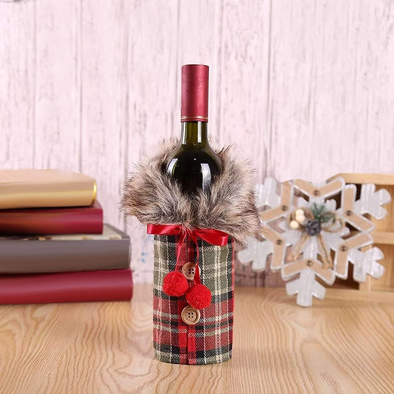 2 шт. Рождественский свитер крышка бутылки вина новейший воротник и кнопка пальто