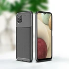 Мягкий силиконовый чехол из углеродного волокна для телефона samsung a12 a02s s21 plus note 20 ultra m51 m31, противоударный чехол