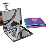 hornet colorful metal cigarette tobacco case 90x80mm smoke hold 20 regular size cigarettes holder 85mm8mm with 2 clips