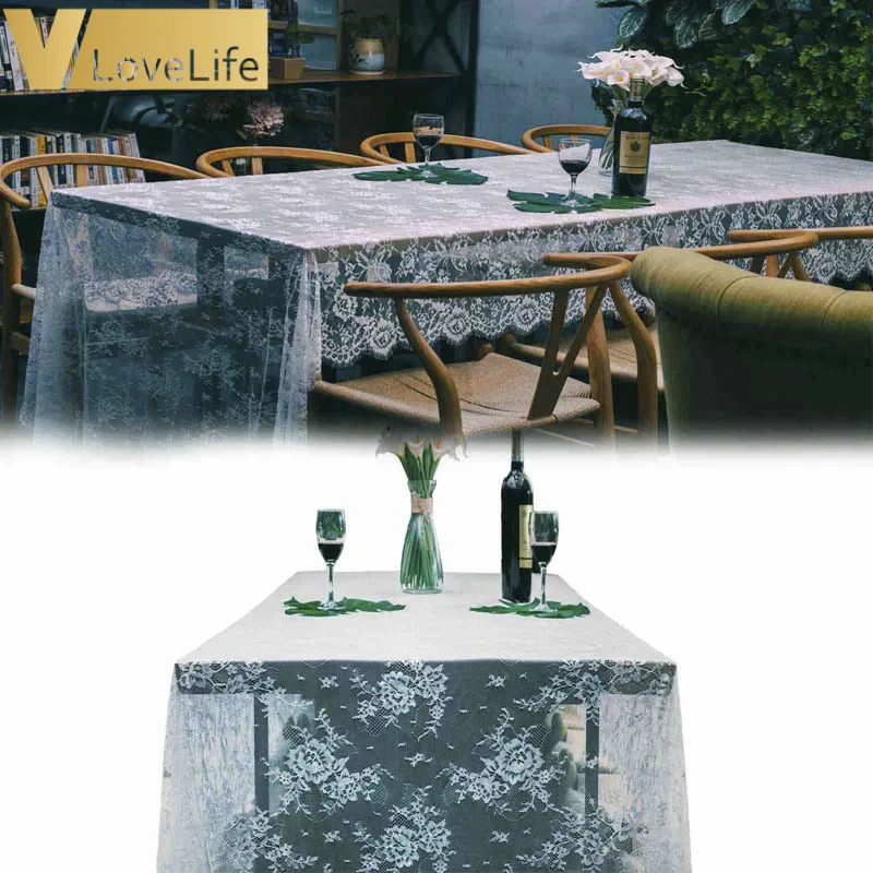 Свадебная настольная дорожка белая кружевная скатерть Цветочная Бохо свадебное