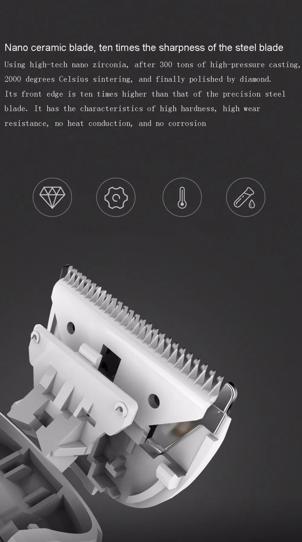 Xiaomi Yueli электрическая машинка для стрижки волос-s безопасный Водонепроницаемый тихий двигатель перезаряжаемый защитный DIY Резак для волос-s для детей