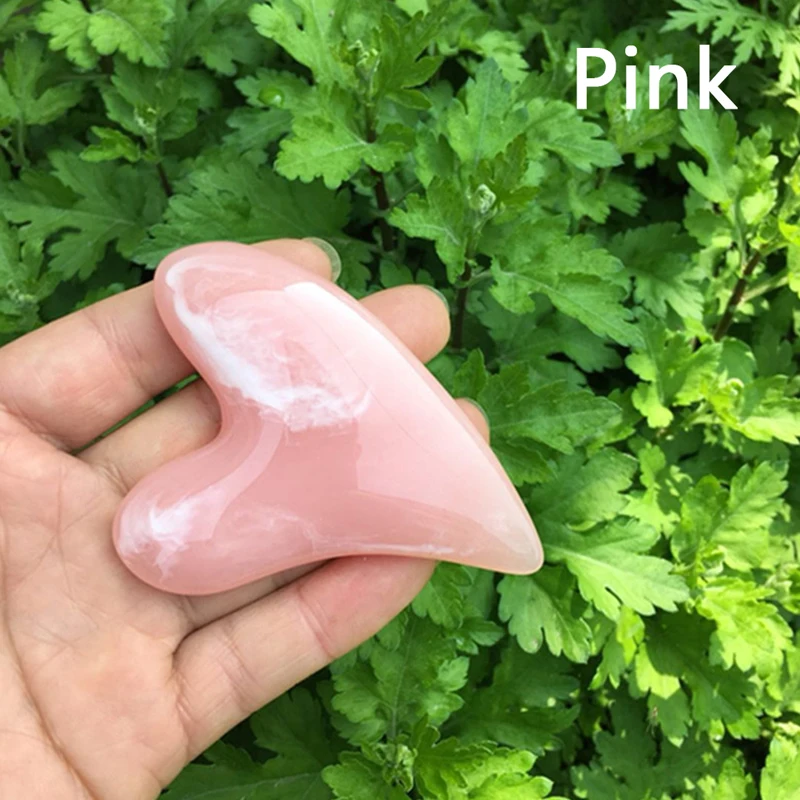 

Natural Resin Natural Jade Face Massager Gua sha Scraper Board Facial SPA Massage Beeswax Muscle Relax Skin Lifting Face Thin